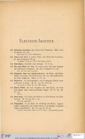 Elfenbein-Arbeiten (Nr. 152 - 169)