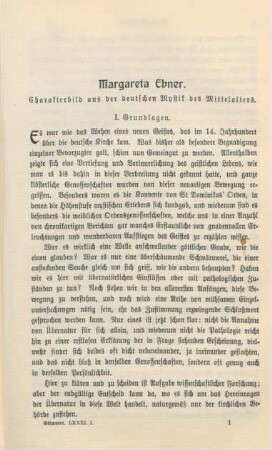 1-11 Margareta Ebner : Charakterbild aus der deutschen Mystik des Mittelalters