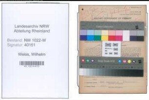 Entnazifizierung Wilhelm Weiss , geb. 15.04.1922 (Monteur)