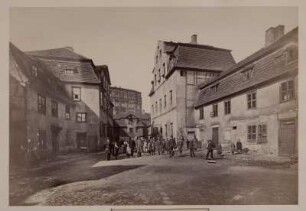Leipzig. Barfußmühle, Blick in den Hof