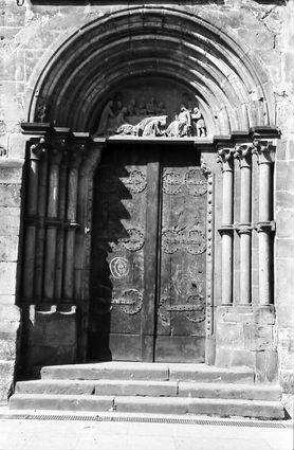 Schlettstadt: Seitenportal, romanisch, St. Georg
