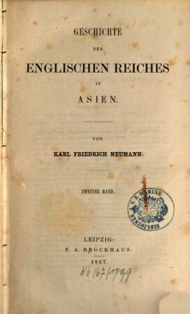 Geschichte des englischen Reiches in Asien, 2