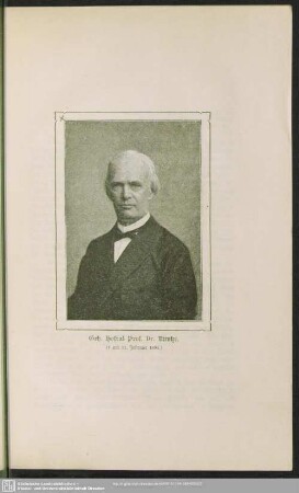 Geh. Hofrat Prof. Dr. Kuntze († am 11. Februar 1894)