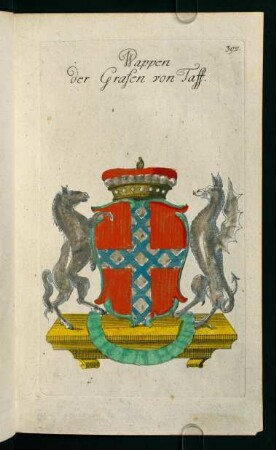 392r-392v, 392. Wappen der Grafen von Taff