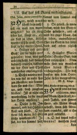 VII. Auf das fest Mariä verkündigung