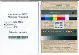 Entnazifizierung Heinrich Scheuhs , geb. 09.06.1894 (Aufseher)
