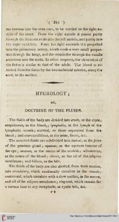 Hygrology; or, doctrine of the fluids