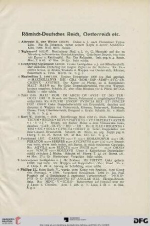 Römisch-Deutsches Reich (Nr. 1-176)