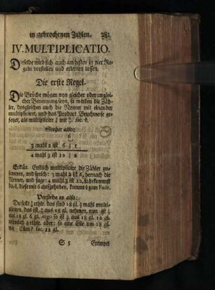 IV. Multiplicatio