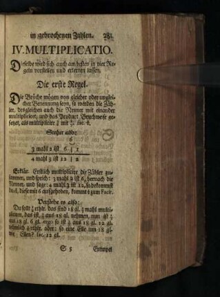 IV. Multiplicatio