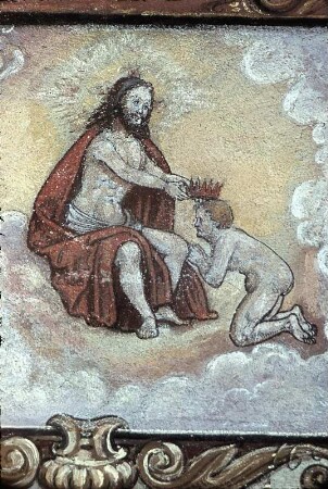 Christus krönt einen Knieenden