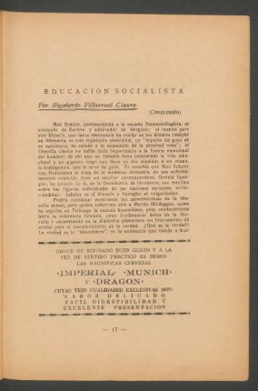 Educación socialista : (Conclusión)