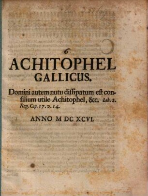 Achitophel gallicus