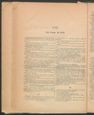 VIII Las clases de latin