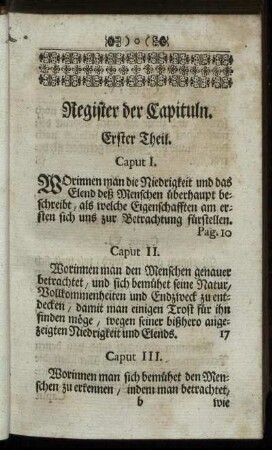 Register der Capituln.
