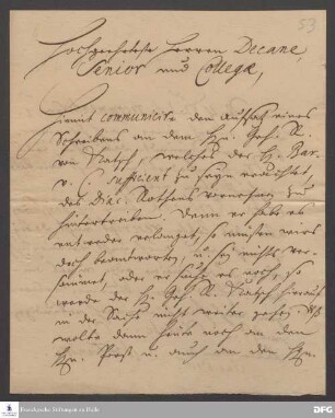 Brief von August Hermann Francke an [Paul Anton, Johann Heinrich Michaelis, Joachim Just Breithaupt und Joachim Lange].