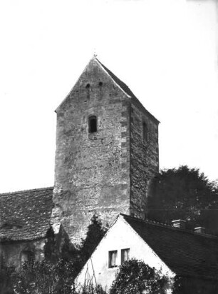 Oschatz-Zöschau. Dorfkirche Zöschau. Teilansicht von Nordwesten