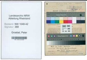 Entnazifizierung Peter Groebel , geb. 10.09.1911 (Angestellter)