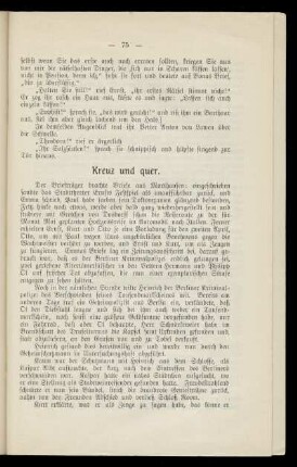Kreuz und quer