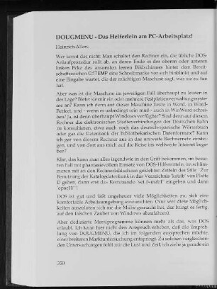 DOUGMENU - Das Helferlein am PC-Arbeitsplatz!