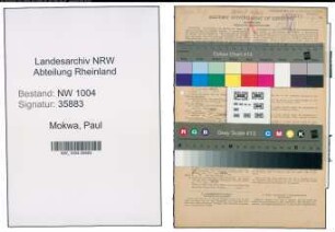 Entnazifizierung Paul Mokwa , geb. 29.06.1888 (Brenner)