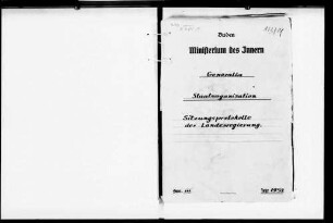 Niederschriften über Kabinettssitzungen (30. Januar 1952 - 14. Mai 1952)