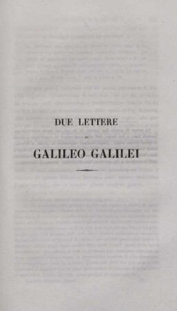 Due Lettere Di Galileo Galilei.