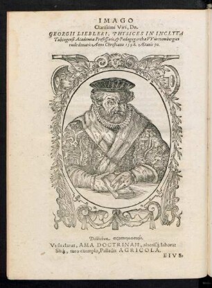 Imago Clarissimi Viri, Dn. Georgii Liebleri ...