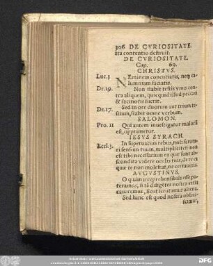 De Curiositate. Cap. 69.