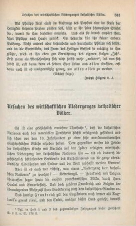 361-371 Ursachen des wirtschaftlichen Niedergangs katholischer Völker