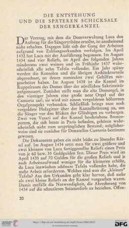 Die Entstehung und die späteren Schicksale der Sängerkanzel