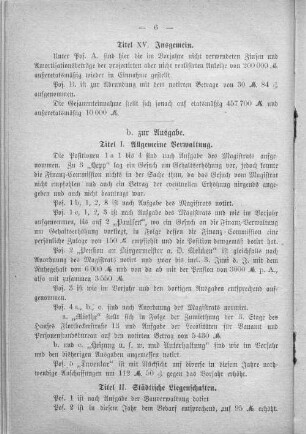 Titel I. Allgemeine Verwaltung.
