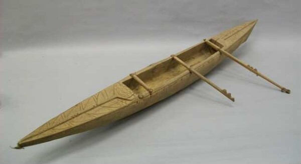 Model of an outrigger boat