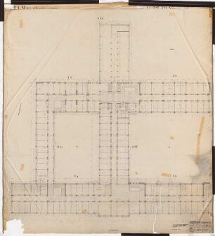 Reichsluftfahrtministerium, Berlin: Teilgrundriss L4/L5/Q4/Q5/V4/V5 1:100 (5. OG)