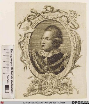 Bildnis Friedrich August (Frederick Augustus), kgl. Prinz von Großbritannien, Irland u. Hannover, 1784 Herzog von York u. Albany, 1764-1802 letzter Fürstbischof von Osnabrück