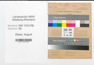 Entnazifizierung August Riewe , geb. 25.09.1896 (Tischler)