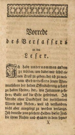 Vorrede des Verfassers an den Leser