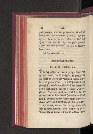 Siebenzehnter Brief. An eben denselben.