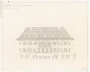 Herrenhaus Hohenborn bei Kassel Umbau: Parkansicht Variante 1:100