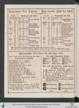 Astronomische Practica für das Jahr 1849.