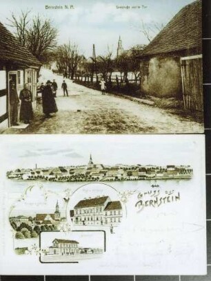 Postkarte, Bernstein (Pełczyce)