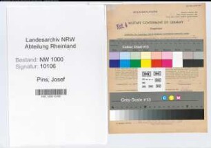 Entnazifizierung Josef Pins, geb. 03.05.1896 (Brandmeister)