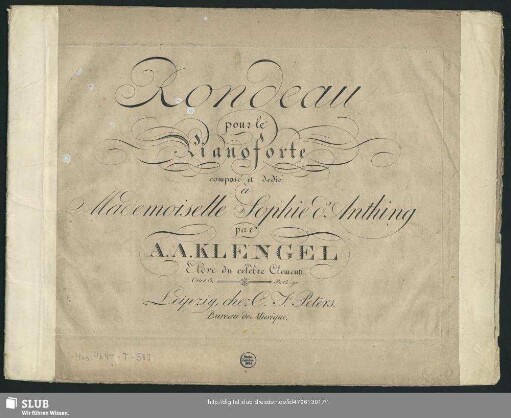 Rondeau pour le Pianoforte : Oeuv. 5
