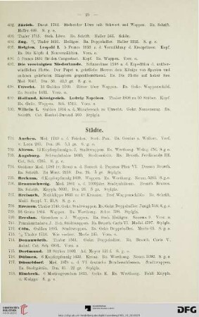 Städte (Nr. 701-832)