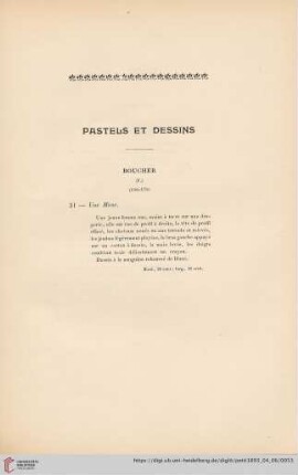 Pastels et Dessins (Nr. 31 - 46)