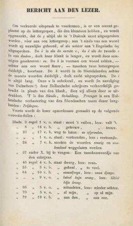 Bericht aan den lezer