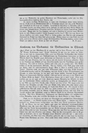 Konferenz des Verbandes für Volksmission in Eisenach