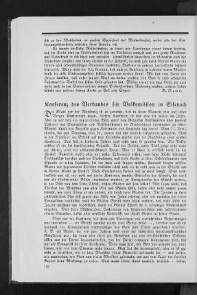 Konferenz des Verbandes für Volksmission in Eisenach