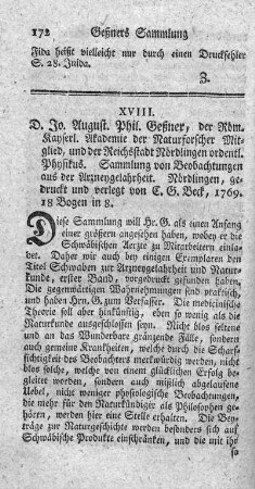 Samlung von Beobachtungen aus der Arzneygelahrtheit. Bd.1.
