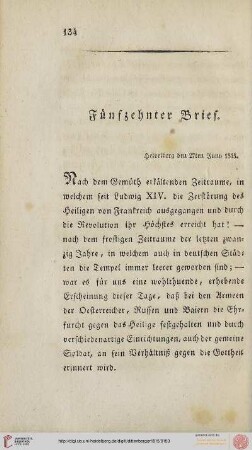 Fünfzehnter Brief